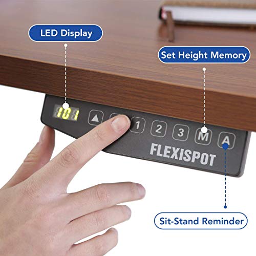Flexispot EN1B Height Adjustable Desk Frame Electric Sit Stand Desk Base Home Office Stand up Desk(Black Frame)