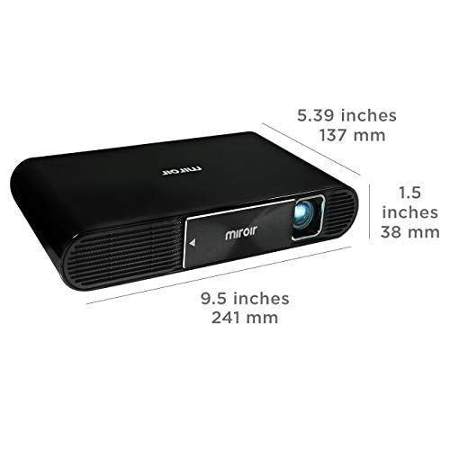 Miroir M631 Ultra Pro Portable Projector | 700 Lumen, 120” Image, 4K Input Support, Home Theater | Gaming | USB – C Charge Video | Native 1080p Resolution (1920 x 1080p) | Rechargeable Battery