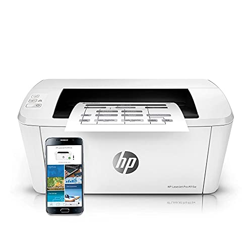 HP Laserjet Pro M15wF Print Only Wireless Monochrome Laser Printer for Home Business Office, White - 19 ppm, 600 x 600 dpi, 8.5" x 11", 150-sheet Capacity, Works with Alexa