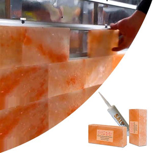 Saltite - Himalayan Salt Glue Pack of 10 Himalayan Salt Adhesive for Joining Himalayan Salt Bricks, The Perfect Sealant for Blocks and Tiles & Salt Products - Pink Salt Wall