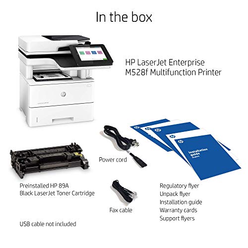 HP Laserjet Enterprise Multifunction M528f with One-Year, Next-Business Day, Onsite Warranty (1PV65A) (Renewed)