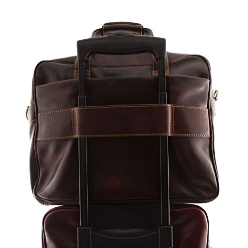 Tuscany Leather Reggio Emilia Exclusive leather laptop case Black