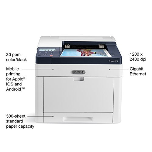 Xerox Phaser 6510/DN Color Printer, Amazon Dash Replenishment Enabled