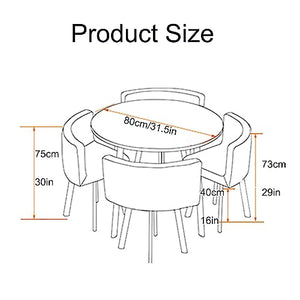 PUMPIE Office Reception Round Table and Chair Set - Blue