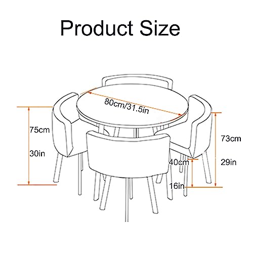 PUMPIE Office Reception Room Club Table, Small Round Conference Table and Chair Set