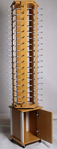 Pentagon Wooden Style Sun Glasses Display Rack - Maple, 5 Sides Display - SU-MZ5015-5