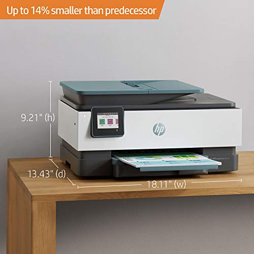 HP OfficeJet Pro 8035 All-in-One Wireless Printer - Includes 8 Months of Ink, HP Instant Ink, Works with Alexa - Oasis (3UC66A)