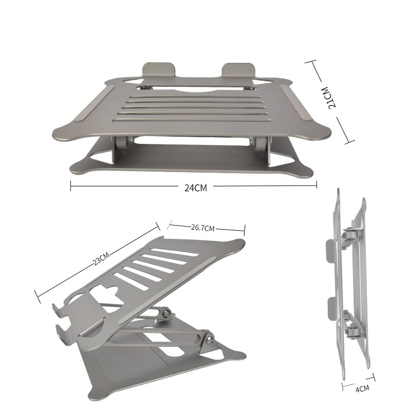 HNTHY Laptop Stand Aluminium Foldable Notebook Support Portable Laptop Base Holder Adjustable Bracket Computer Accessories (Color : A)