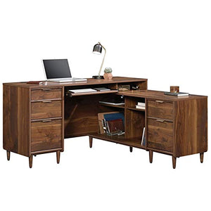 Home Square 2-Piece Set: L Shaped Computer Desk & Lateral File Cabinet