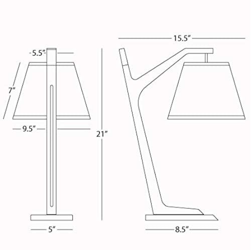 Robert Abbey Wally Walnut Desk Lamp