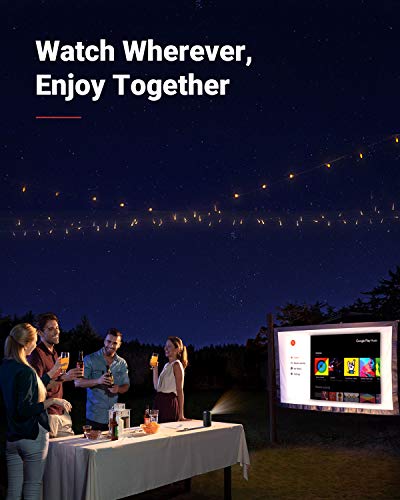 Nebula Capsule II Smart Mini Projector, by Anker, Palm-Sized 200 ANSI Lumen 720p HD Portable Projector with Wi-Fi, DLP, 8W Speaker, 100 Inch Picture, 5,000+ Apps, Movie Projector, Home Entertainment