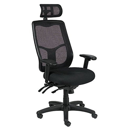 Apollo Mesh Back Fabric Seat Ergonomic Chair with Headrest Black Fabric/Black MeshWeight: 66 lbs.