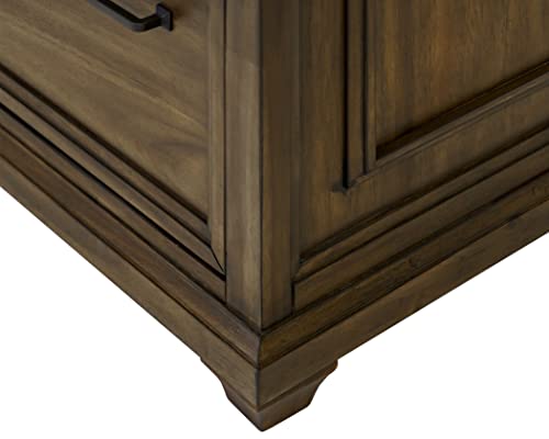 Martin Furniture Traditional Wood Lateral File Cabinet, Fully Assembled, Brown