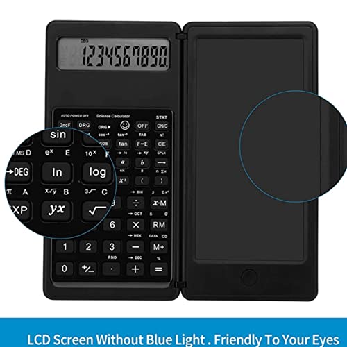 WYXBY Scientific Calculator 10-Digit LCD Display with Writing Tablet for High School and College (Color: D)