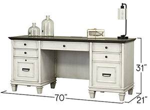 Martin Furniture White Credenza & Writing Table