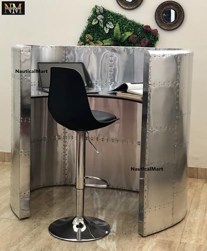NauticalMart Aviator Cowling Desk Reception Bar Counter Table Aluminium Furniture (42 Inches)