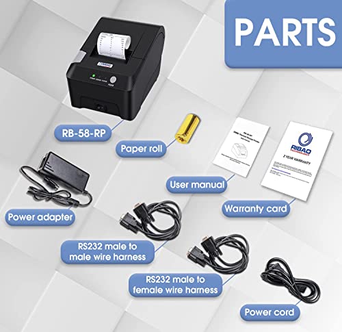 RIBAO BC-55 Mixed Denomination Bill Value Counting Money Counter with RB-58PLUS-RP 58mm Thermal Printer