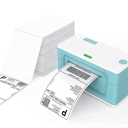 MUNBYN USB Upgrade Label Printer, Thermal Printer for Barcodes-Labels Labeling with MUNBYN Thermal Direct Shipping Label (Pack of 500 4x6 Fan-Fold Labels) - Commercial Grade