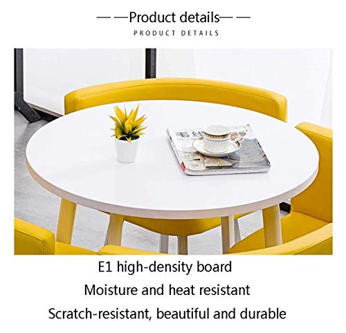 UsmAsk Conference Reception Room Coffee Table and Chair Set - Pink/Apricot