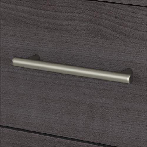 Bush Furniture UrbanPro Sit to Stand L Desk Set with Bookcase in Storm Gray - Engineered Wood