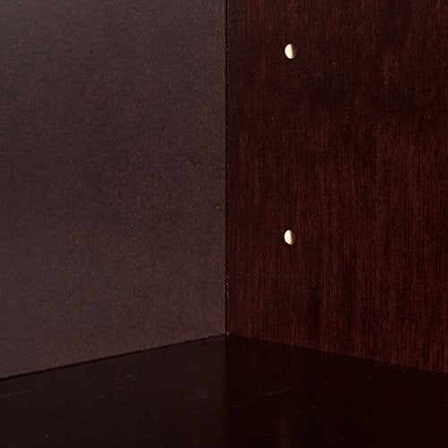 Lorell 6-Shelf 36 x 12 x 84-Inch Panel End Hardwood Veneer Bookcase, Mahogany