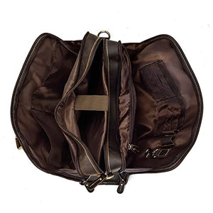 WFJDC Retro Men's Briefcase Messenger Bag Work Handbag 14 Inch Computer Bag Shoulder Men's Bag (Color : B, Size : 29 * 40 * 13cm)