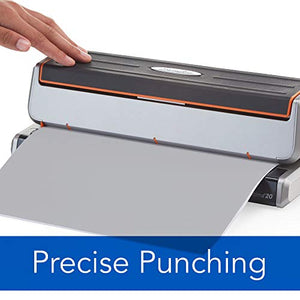Swingline Electric 3 Hole Punch, Hole Puncher, Optima 20, 20 Sheet Punch Capacity, Silver (74520)