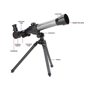 Astronomical Telescope for Kids Landscape Telescope with Tripod Compact Large Eyepiece Bird Watch Travel Outdoor Sports Games Concerts Early Science Education Toys for Children