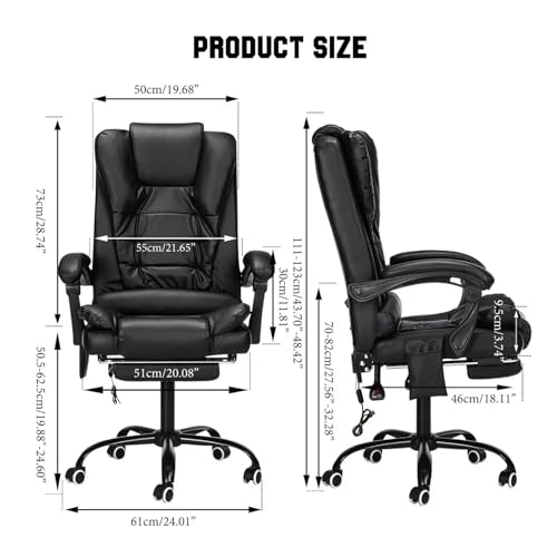 Executive Massage Office Chair with Footrest