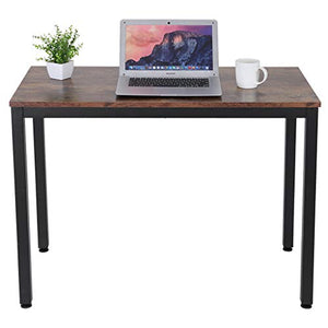 Gosuguu Home Office Computer Desk, Industrial Gaming Desk 40”, Laptop Desk with Thicker Tabletop, Sturdy Metal Frame,Industrial Style Writing Study Table