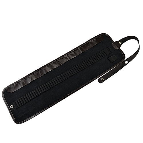 IPOW Canvas Pencil Wrap,48 Pencil Holder Colored Pencils Case Roll Multi-Purpose Pouch for School Office Art Craft,Pencil Bag for Travel (Pencils Not Included)