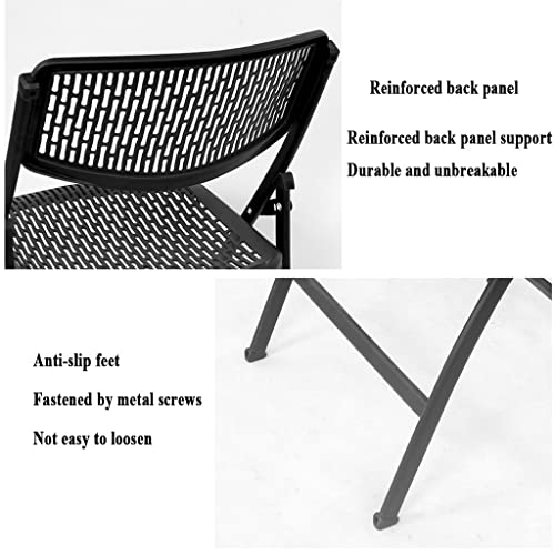 WAEYZ Folding Training Chair with Writing Board, High Grade Plastic Steel, Book Placement Net Shelf, Stacking Storage - White, 8 pcs