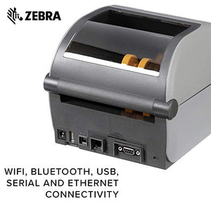 Zebra ZD620d Direct Thermal Desktop Printer 203 dpi Print Width 4 in WiFi Bluetooth Ethernet Serial USB ZD62042-D01L01EZ (Renewed)