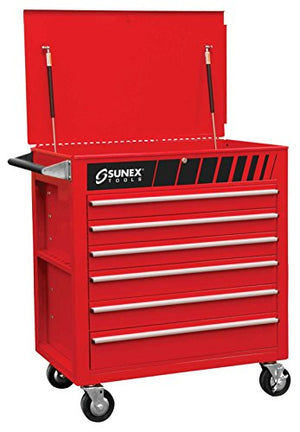 Sunex Tools Sunex 8057 Premium Full Drawer Service Red Cart