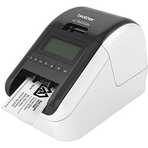 Brother QL-820NWBB Professional Ultra Flexible Label Printer with Wired, Wireless and Bluetooth Connectivity - 110 Labels Per Minute, 300 x 600 dpi, Backlit Monochrome LCD Display, Auto Cut