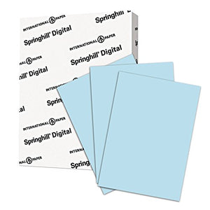 Springhill 8.5” x 11” Blue Colored Cardstock Paper, 90lb, 163gsm, 2,500 Sheets (10 Ream) – Premium Lightweight Cardstock, Printer Paper with Smooth Finish for Cards, Flyers