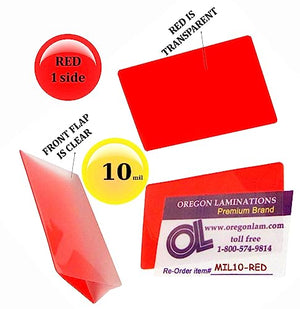 LAM-IT-ALL Military Card Laminating Pouches (Pack of 2500) - 10 mil - Red/Clear