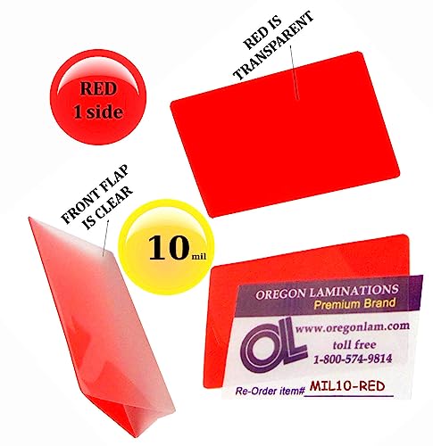LAM-IT-ALL Military Card Laminating Pouches (Pack of 2500) - 10 mil - Red/Clear