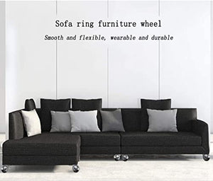 IkiCk 2 Inch Spherical Nylon Furniture Casters 4 Pack Swivel Fixed Plate Castors