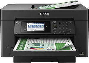 Epson Premium Workforce Pro WF 78 Series Wide-Format All-in-One Color Inkjet Printer I Print Copy Scan Fax I Wireless I Mobile Printing I Auto 2-Sided Printing I 4.3" Touchscreen I ADF (Renewed)
