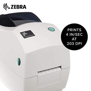 Zebra - TLP2824 Plus Thermal Transfer Desktop Printer for labels, Receipts, Barcodes, Tags, and Wrist Bands - Print Width of 2 in - Serial and USB Port Connectivity - 282P-101110-000