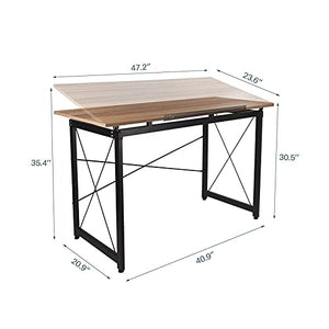 47"x 24" Tiltable Drawing Desk Drafting Table Wood Surface Craft Station Supplies Adjustable Desk Craft Table Drafting Table Office Furniture Drawing Supplies Desk Drawing Table