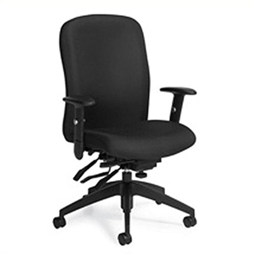 Global Truform High-Back Multi-Tilter Adjustable Chair, 42"H x 26"W x 25"D, Black