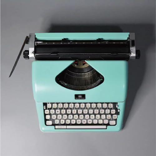 Quepiem Retro Mechanical English Typewriter, Traditional Portable Manual Typewriter (Black)