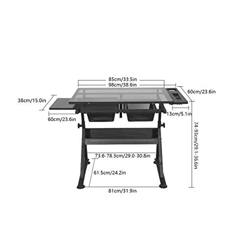 FLaig Drafting Table Desk with Adjustable Height for Art Design Drawing