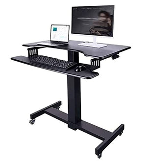 TOEWOE Mobile Standing Desk with Wheels, Height Adjustable Computer Workstation Table