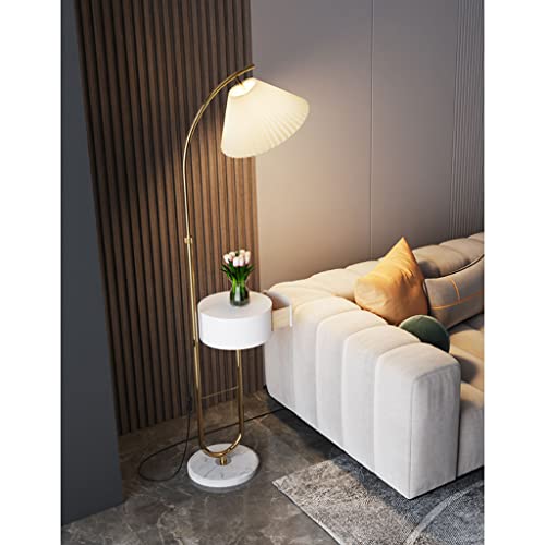 VejiA Floor Lamp End Table with USB Charging Port & Wireless Charger