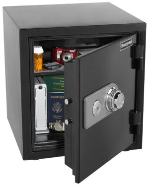 Honeywell Safes & Door Locks - 2105 Steel 2 Hour Fireproof and Water Resistant Security Safe with Dual Dial and Key Lock Protection, 1.23-Cubic Feet, Black