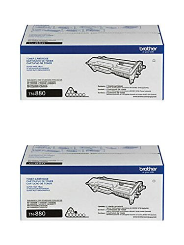 Brother Genuine TN-880 (TN880) Super High Yield Black Laser Toner Cartridge 2-Pack