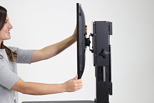 Victor DC300 High Rise Collection Adjustable Sit-Stand Desk Converter, Raises and Lowers to Transform Any Sit Down Desk Into A Stand Up Desk, Platform Rises Up to 15.5", Black